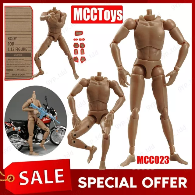 MCCToys 1/12 Scale Male Body Doll Narrow Shoulder Action Figure Model Set  6inch