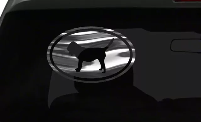 Bloodhound Sticker Dog Puppy oval euro all chrome & regular vinyl color choices