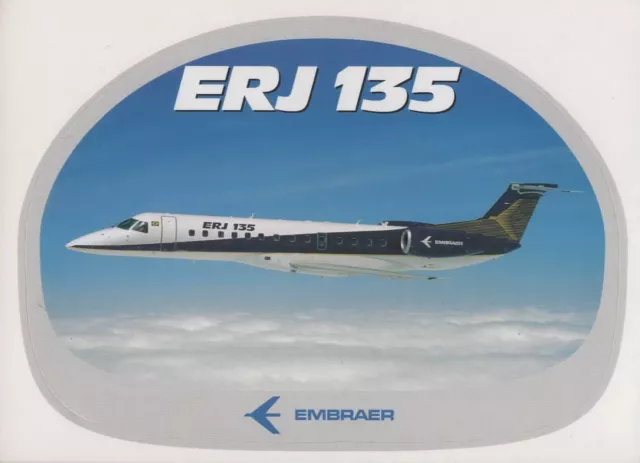 ~ EMBRAER ERJ 135 ~ OFFICIAL Sticker / Decal ~ RARE ~