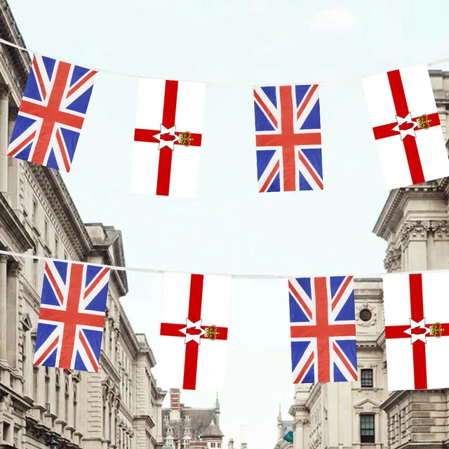 thumbnail interactive-video image 1 of 🇬🇧 33FT Remembrance Day Union Jack Fabric Bunting – 20 XL Flags, Traditional British Patriotic Decoration 1 of 3