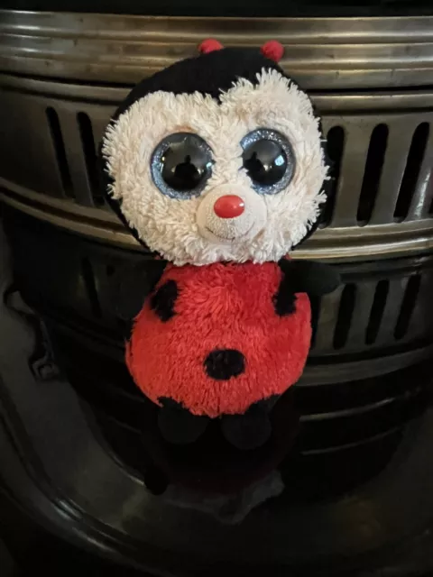 VGC Ty Beanie Boos Izzy The Ladybird 6" Sparkle Eyes 2013 Excellent Condition