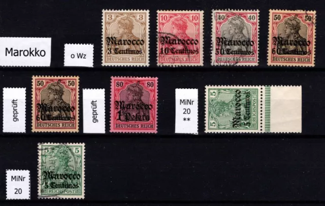 Wertige Sammlung DAP Marokko (aus MiNr. 20 bis 29)