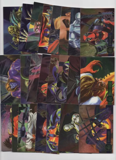 Marvel Flair Annual 1995 Fleer Power Blast Set of 24 Chase Trading Cards