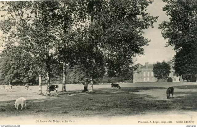 8824 cpa 95 Château de Méry - le Parc
