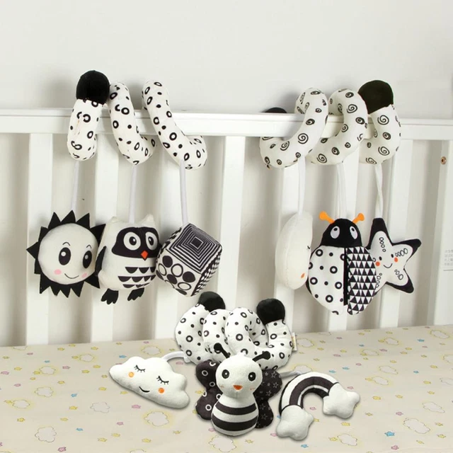 Hot Baby Crib Pram Hanging Toys Black And White Animal Stroller Car Toy Han