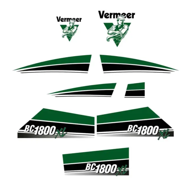 Vermeer BC1800XL Brush Chipper Decal Kit for BC 1800 XL