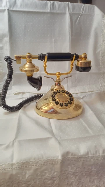 Teléfono pulsador Tele Concept de latón Vitage