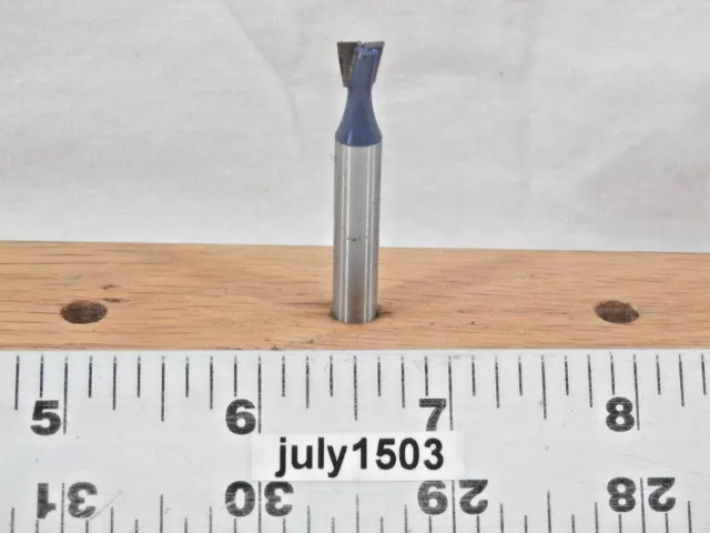 (1) NEW  1/4" D Dovetail Bit Carbide Tipped Router Bit 1/4" Shank 2 Flute zm