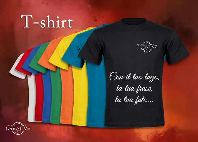 Maglietta Personalizzabile Con Foto E Testo - T-Shirt Uomo E Donna Con Stampa Fronte E Retro - Regalo Originale - Foto 4