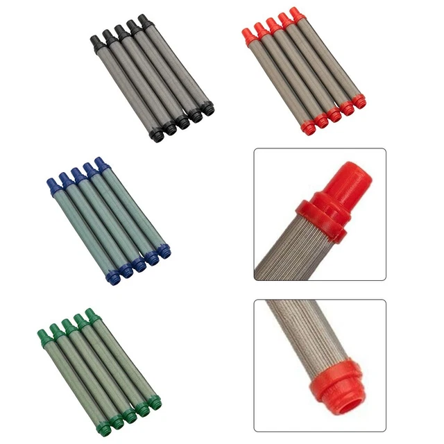 Accessori utensili aria filtro pistola a spruzzo filtro spray 5 pz acciaio inox verde rosso