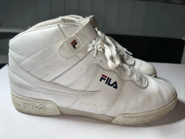 Fila, Shoes, Nwt Fila Authentic Cage Mid Mens White Retro High Top  Sneakers Shoes Size 2