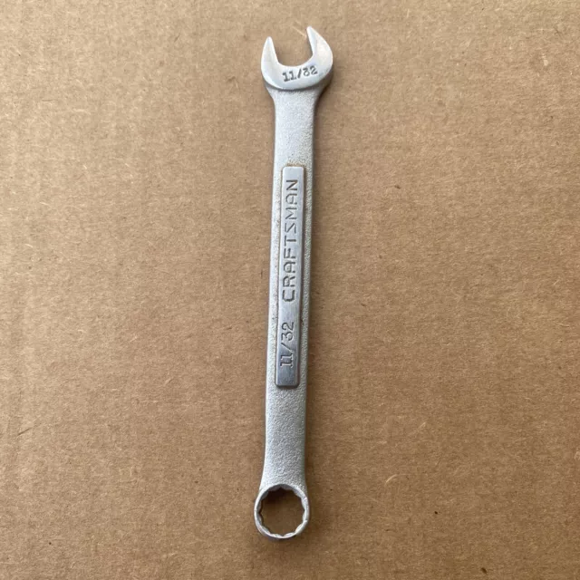 Vintage Craftsman USA 11/32'' SAE 12-Point Combination Wrench -V- 44692 FORGED
