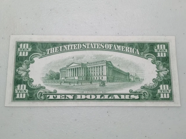 Better Grade 1934 C $10 Ten Dollar Silver Certificate Note Blue Seal, A83 4