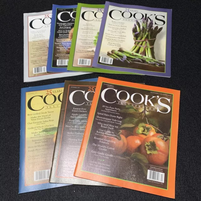 Lot of 7 COOKS Illustrated Magazines - 2018-2019