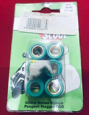 SERIE RULLI LEOVINCE 4659 19 X 15,5 GR 7,2 PER SCOOTER PIAGGIO/HONDA 