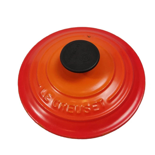 Le Creuset Nr. 16 Gusseisen orange vulkanisch emailliert Pfannendeckel nur makellos sehr guter Zustand