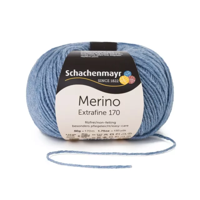 MERINO EXTRAFINE 170 von Schachenmayr - Farbe 00056 - 50 g / ca. 170 m Wolle