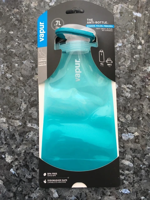 VAPUR Anti-Bottle .7L/23oz Collapsible BPA Free Water Bottle Teal New