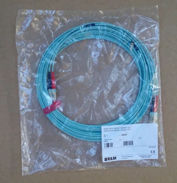 Fiber Optic LC/LC Patch Cable 10m 32ft duplex Multimode LC LC 10 METERS ( NEW )