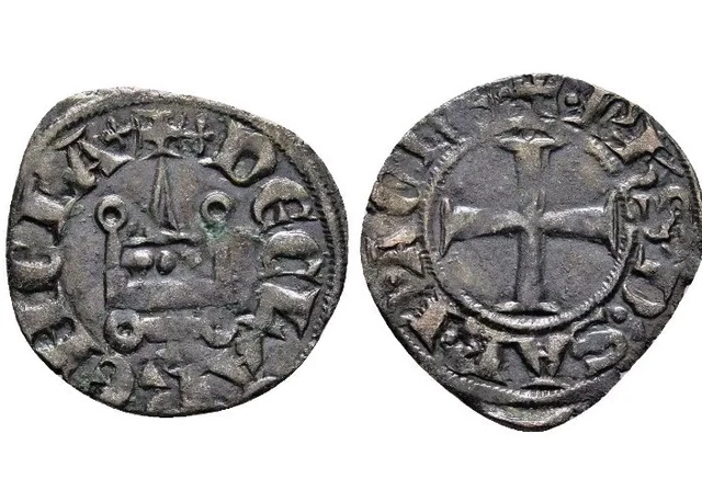 Denier - Philippe Ier de Tarente (1307-1313 - Principauté d'Achaïe