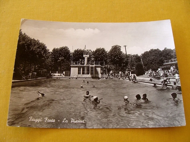 (FG.A47) FIUGGI FONTE - LA PISCINA animata (vg 1961) frosinone