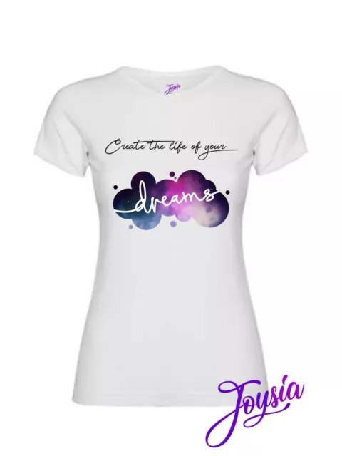 Maglia Maglietta T-shirt donna Dreams Tshirt yoga meditazione manica corta