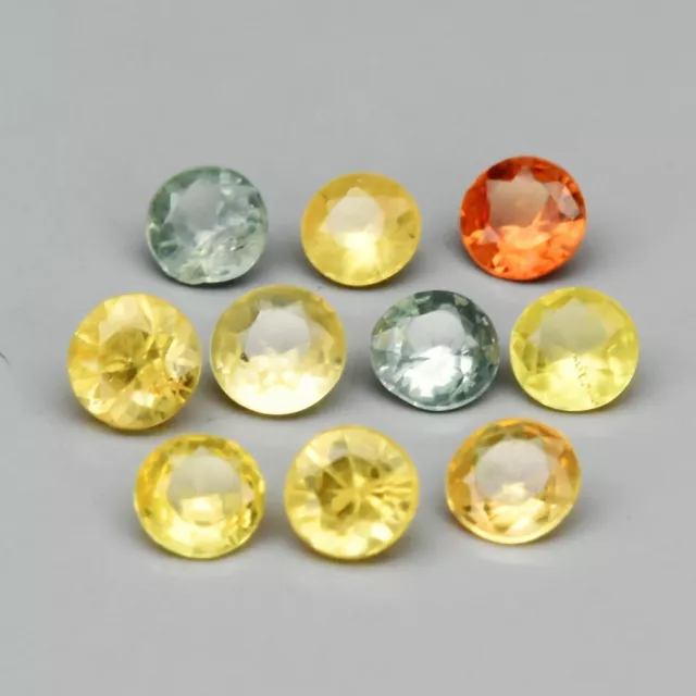 10pcs Lot 1.22ct t.w Round Multi-Color Sapphire, Songea