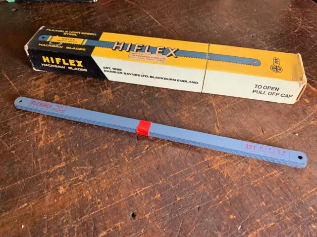 Vintage HIFLEX Hacksaw Blades, 10 Pack High Speed 32T x 12" British Made NOS