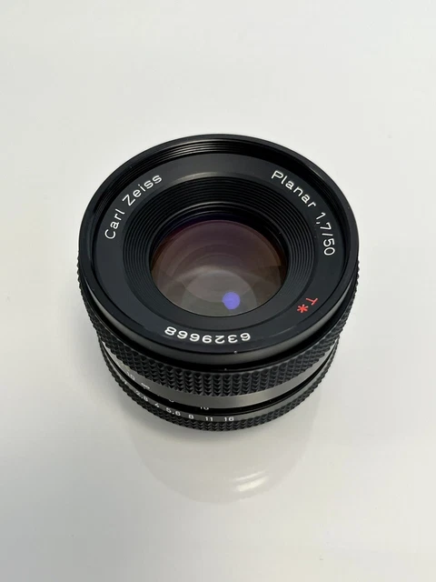 Carl Zeiss Planar 1,7 / 50 mm red T* Lens Objektiv Contax Yashica / Geprüft ✅