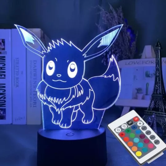Acquista Cartoon Anime Pokemon 3D Lampada da parete a LED Pikachu Gengar  Luce notturna Camera da letto per bambini Lampada da parete decorativa a  distanza a 16 colori