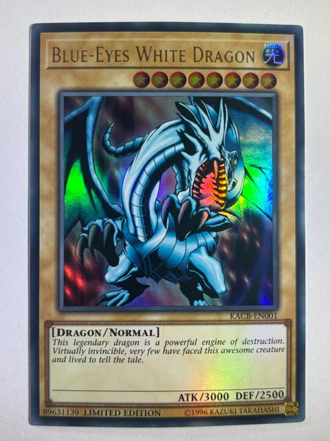 2002 Blue Eyes White Dragon 3x Blue-Eyes White Dragon LDS2-EN001 Ultra Rare   YuGiOh! 1st Ed Holofoil Playset
