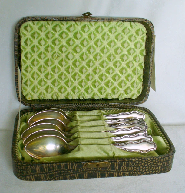 6 Kaffeelöffel - Bruschke 130 1/2 - 800er Silber 6 Kaffeelöffel - Bruschke 130 1/2 - 800er Silber