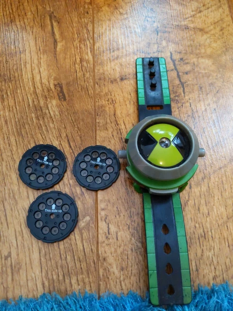BEN 10 TEN Alien Force Omnitrix Watch 2008 Bandai 3 Discs working £18.