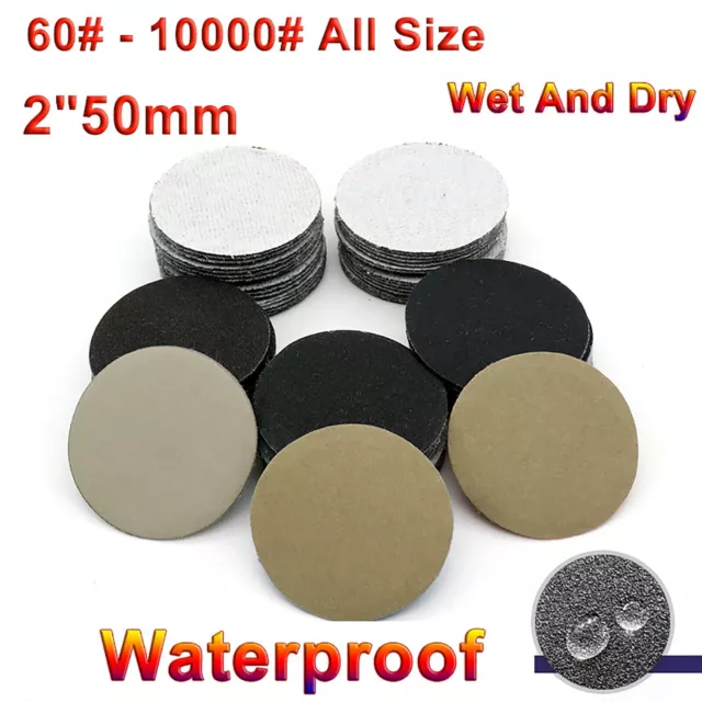 2"inch 50mm Wet And Dry Sandpaper Sand Paper 996A Discs 60-10000# Grit Polishing