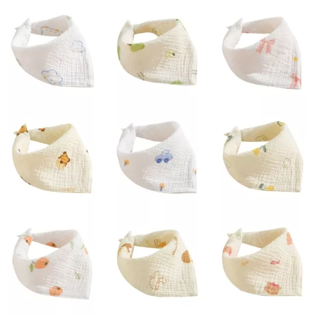Burp Cloths Baby Bibs Drooling Apron 4-Layers Cotton Drooling Apron for Toddlers