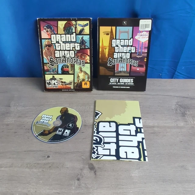 GRAND THEFT AUTO San Andreas PC DVDROM 2005 2nd Edition w/City Guide