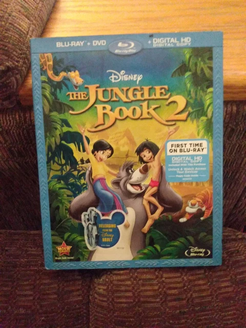 Walt Disney Jungle Book 2 Blu-Ray Dvd Combo Pack Slipcover Mowgli Baloo Euc