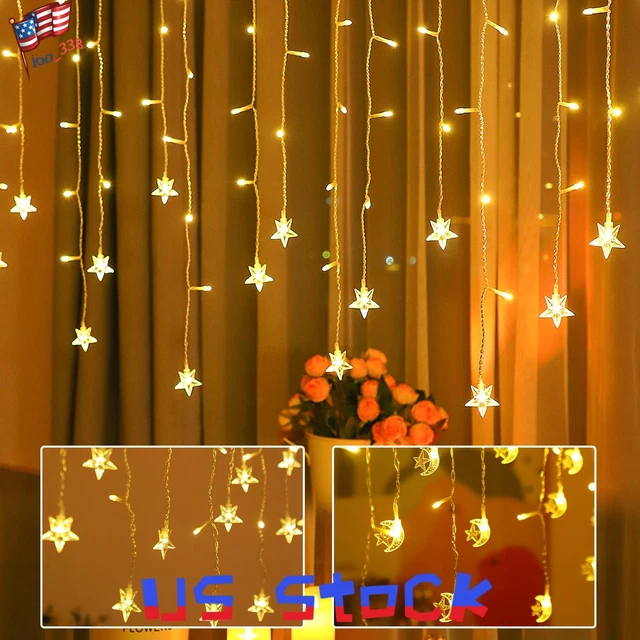 Ramadan Moon Star LED String Fairy Lights EID Mubarak Garland Muslim Decor USB