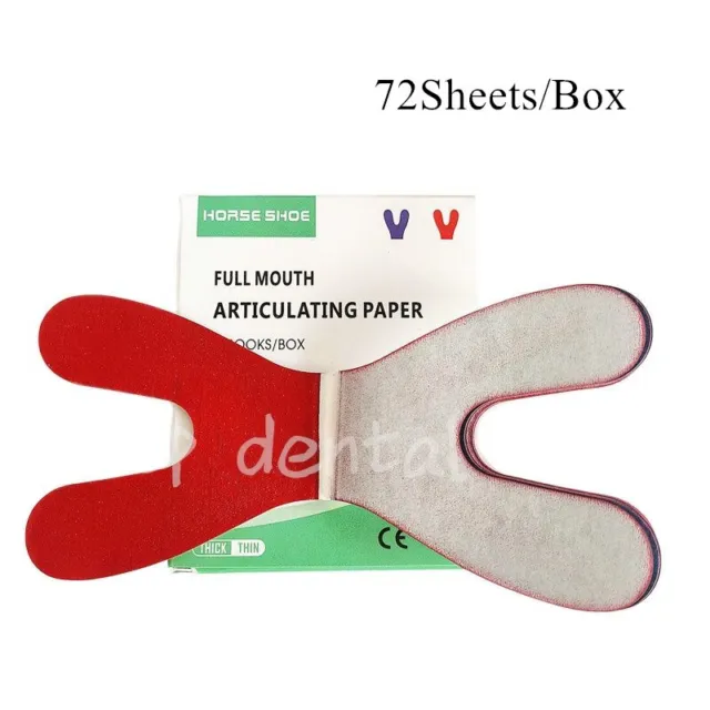 6Books/Box Dental Articulating Paper Red Thick Strips Denture Hydrophilic