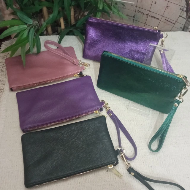 Portachiavi Portafoglio Trifold Portafoglio Donna Porta Carte In Pelle PU Con Cuore Ricamato, Wristlet Pochette Portafoglio Con Cerniera E Cinturino Da Polso Porta Carte Di Credito Donna - Foto 4