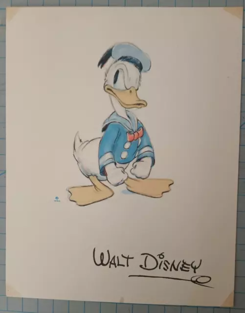 Disney Corporate Vintage Fan Card Donald Duck Circa 1940's