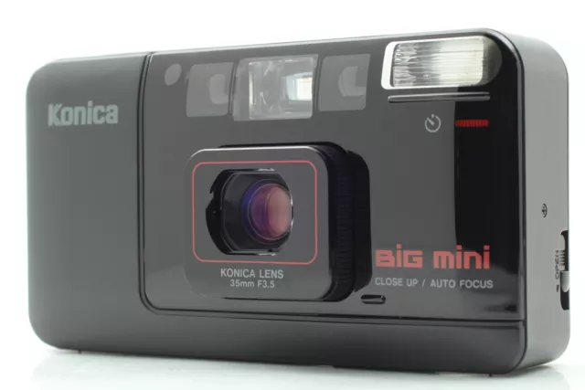 [Almost MINT] Konica Big Mini A4 Black Point & Shoot 35mm Film Camera From JAPAN