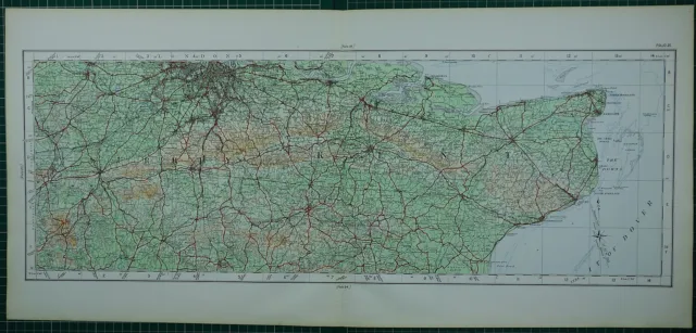 1922 Large Map ~ Surrey Kent Guildford Maidstone Gravesend Canterbury