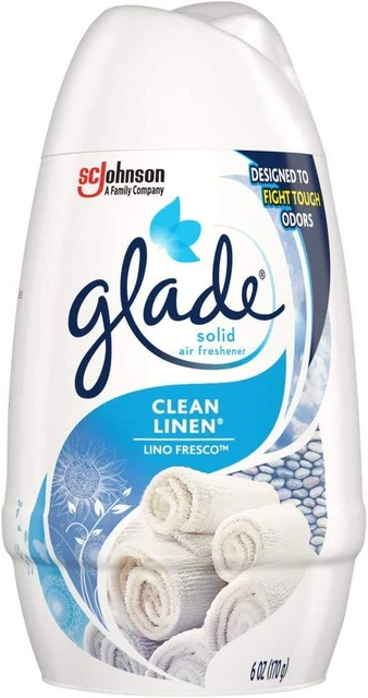 Glade Solid Air Freshener, Deodorizer for Home and Bathroom, Clean White