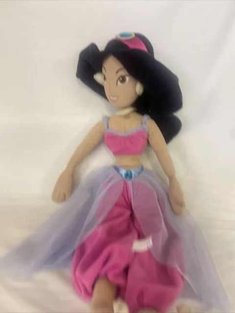 Disneystore Princess Doll Jasmine Pink Outfit Soft Toy Plush