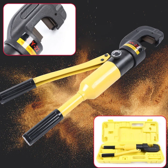 Hydraulic Rebar Cutter 12 Ton Dia 4mm-22mm Handheld Steel Bolt Cutting Tool New