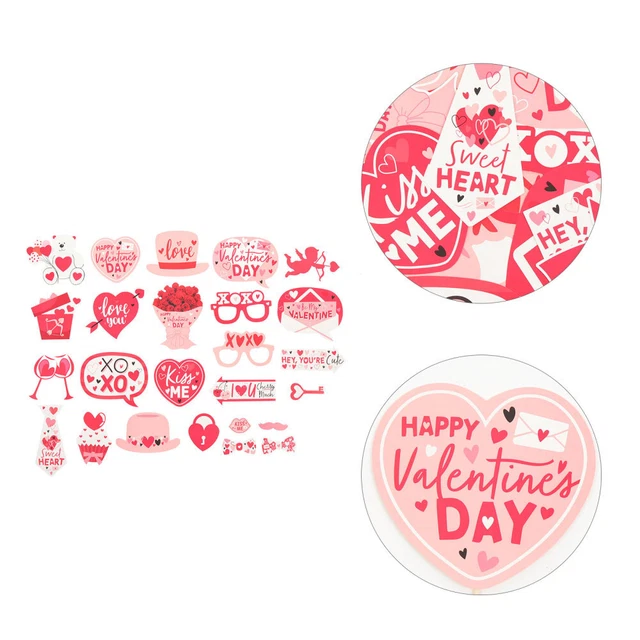 Cosas de fiesta Día de San Valentín sesión de fotos novia accesorios fotográficos decorativos papel
