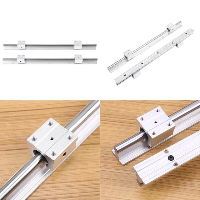 2 Stück 500 mm Linearschienenführungswelle 4 Block-Set – SBR12-Serie