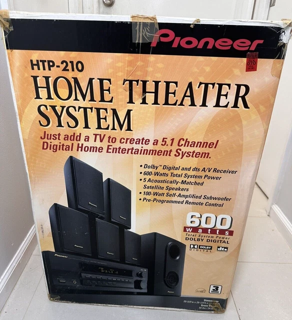 Pioneer Htp-210 600W 5.1 Ch A/V Home Theater System Dolby Digital And Dts