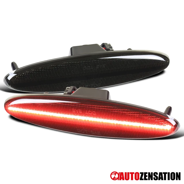 Fit 1997-2004 Chevy Corvette C5 Smoke Rear LED Side Marker Lights Signal Lamps